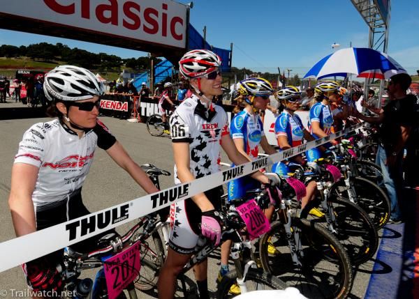 Elite women's front row at the Sea Otter Classic cross country