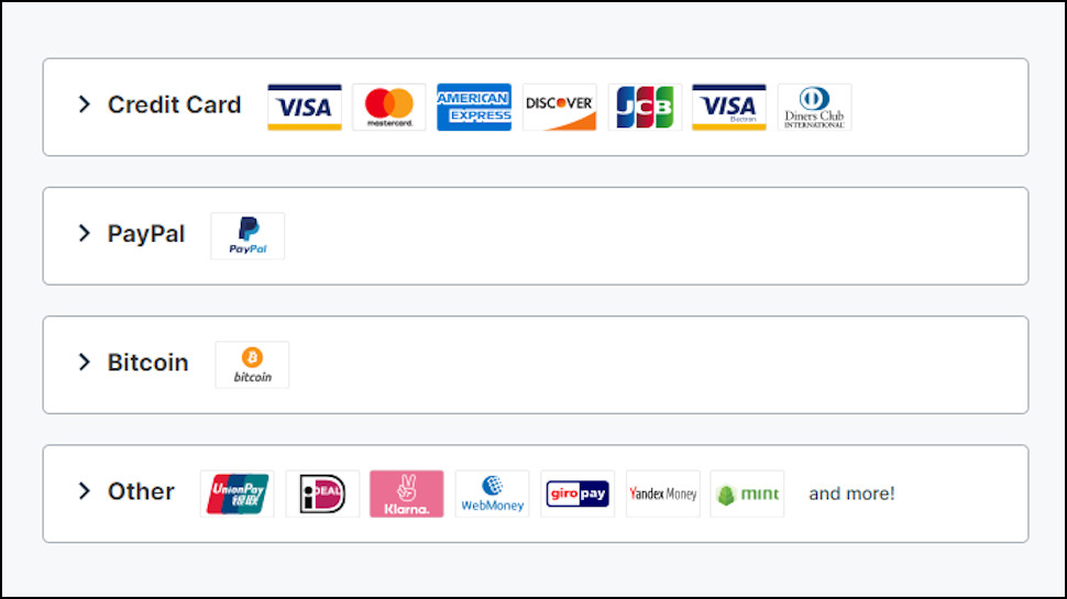 Betalningsalternativ för ExpressVPN