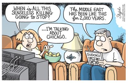 Editorial Cartoon U.S. Chicago Violence