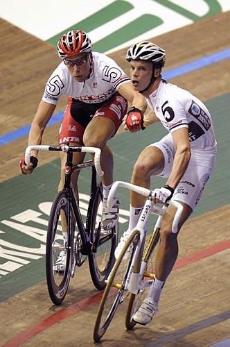 Iljo Keisse throws Roger Kluge into the action.