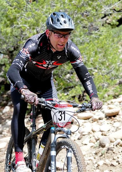 Travis Brown (Trek) riding to third place.