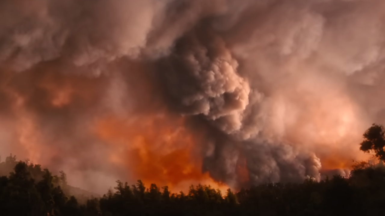 The fire in The Lost Bus