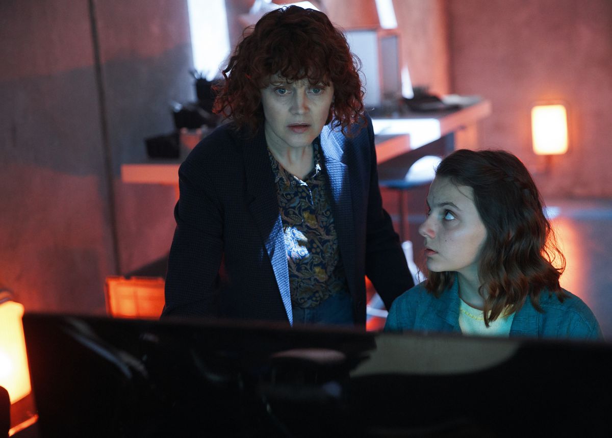 Simone Kirby and Dafne Keen in His Dark Materials on HBO.