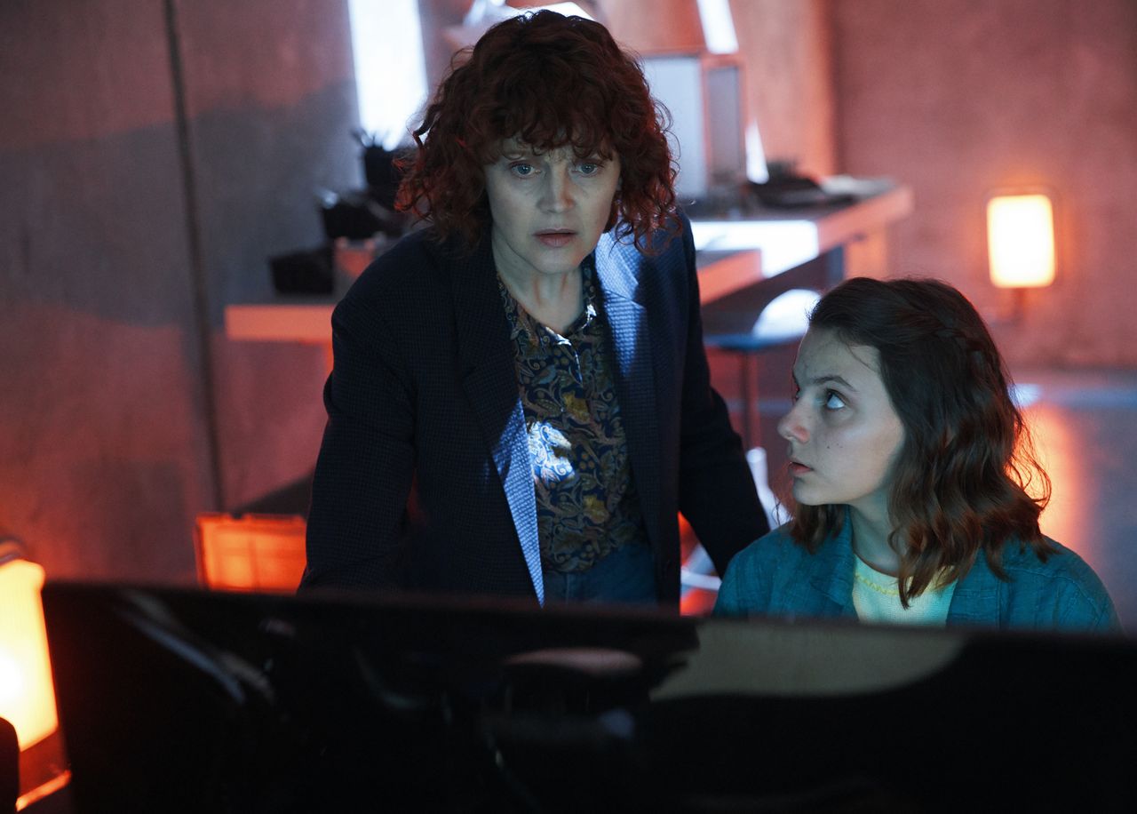 Simone Kirby and Dafne Keen in His Dark Materials on HBO.