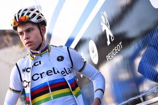 Wout Van Aert gets ready for the ride