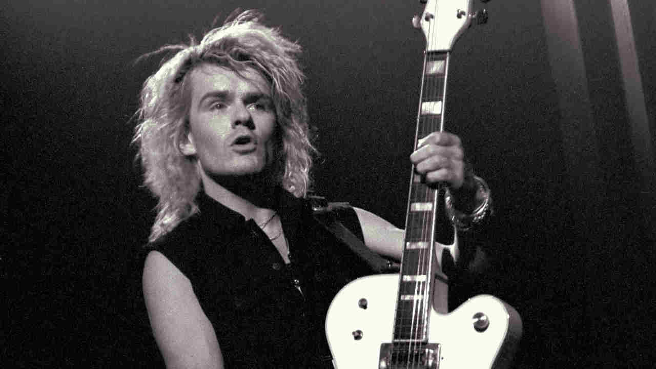 The Cult&amp;rsquo;s Billy Duffy performing live in the 1980s