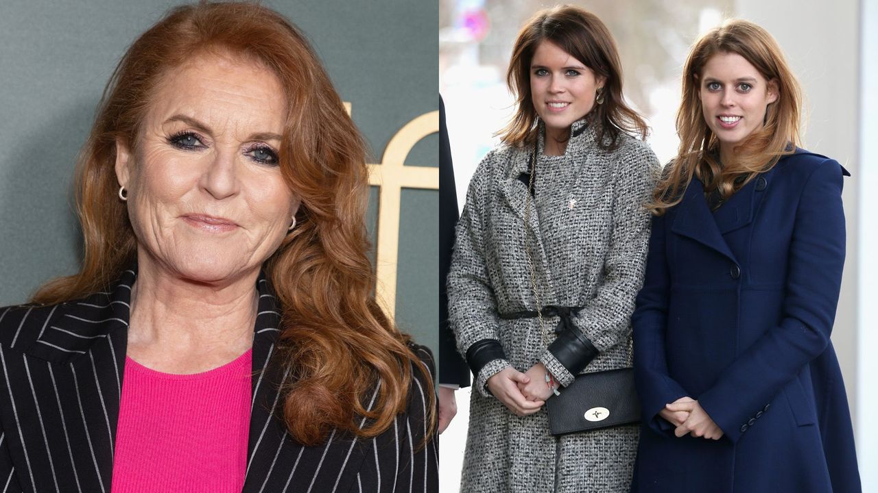 Sarah Ferguson gets in &quot;trouble&quot; with Princesses Beatrice and Eugenie. Sarah is seen here side-by-side with Princess Beatrice and Princess Eugenie in Hanover