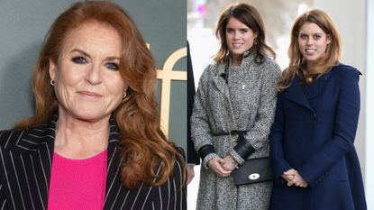Sarah Ferguson gets in "trouble" with Princesses Beatrice and Eugenie. Sarah is seen here side-by-side with Princess Beatrice and Princess Eugenie in Hanover