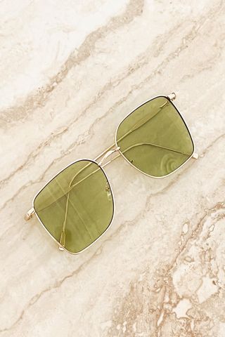 sunglasses with light green lenses