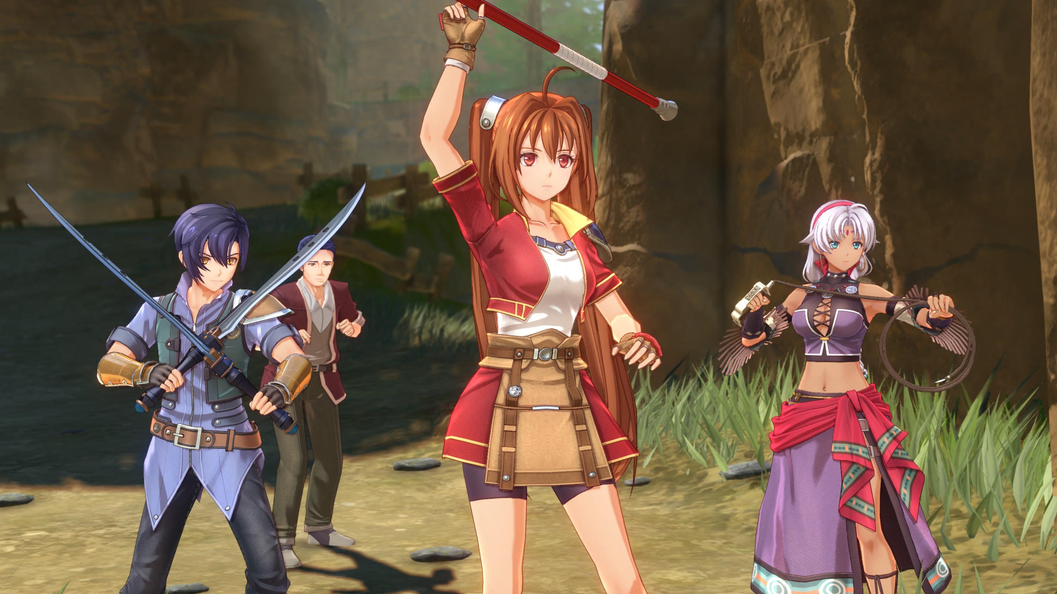 Party standing together in Trails in the Sky 1st Chapter