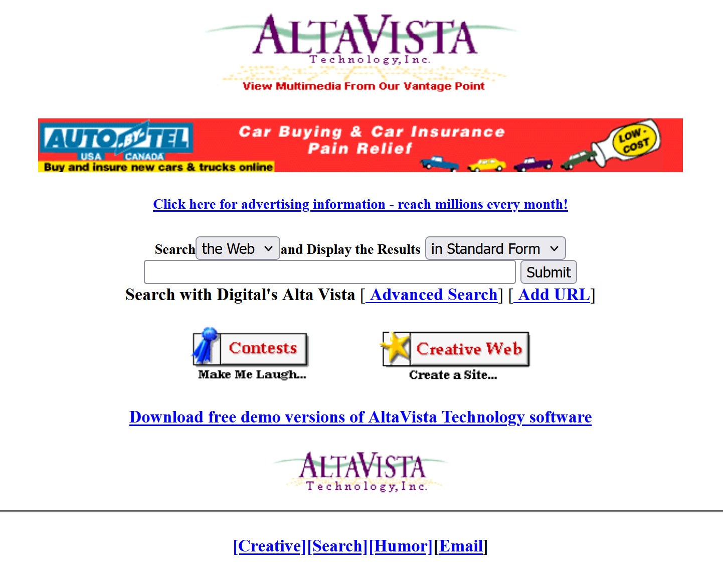 AltaVista over the years