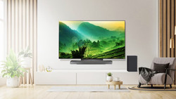 LG C3 OLED TV wall-mounted in modern decor living room