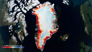 Using space-based technology, researchers have found a significant loss of ice in Antartica and Greenland's ice sheets.