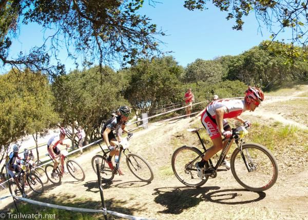 Burry Stander (Specialized) with the lead at the top of the climb