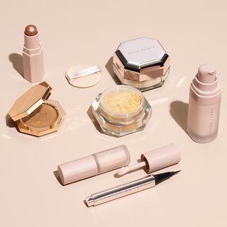 Nude pink packaged make up products