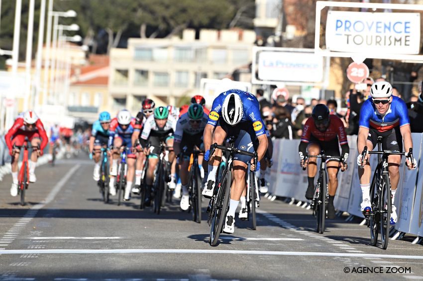 CASSIS FRANCE FEVRIER 11 Davide Ballerini takes 1st place durant letape 1 Aubagne Six Fours les Plages du Tour de Provence 2021 Le 11 fevrier 2021 Cassis France Photo by James StarttAgence Zoom