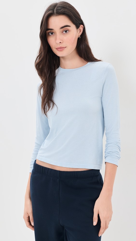 Strata Long Sleeve Top - Frost Blue