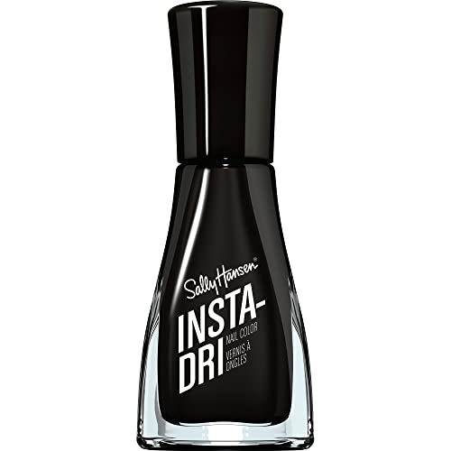 Sally Hansen Insta-Dri, Back to Black, Quick Dry, Long Lasting, Opaque, Shinyblack Nail Polish