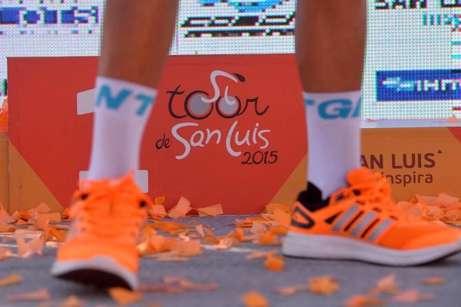 Confetti on the podium.