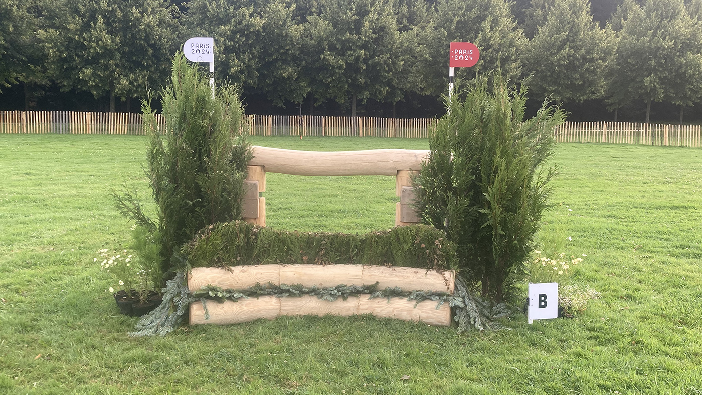 Paris Olympics cross-country course: fence 23b long route