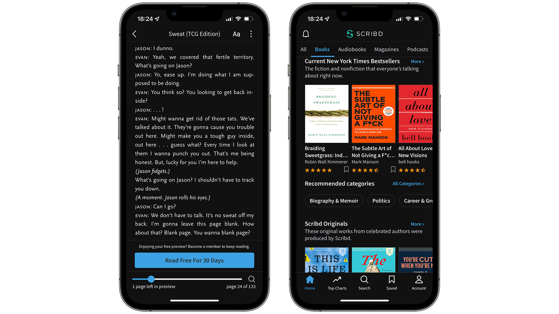 Scribd on iOS