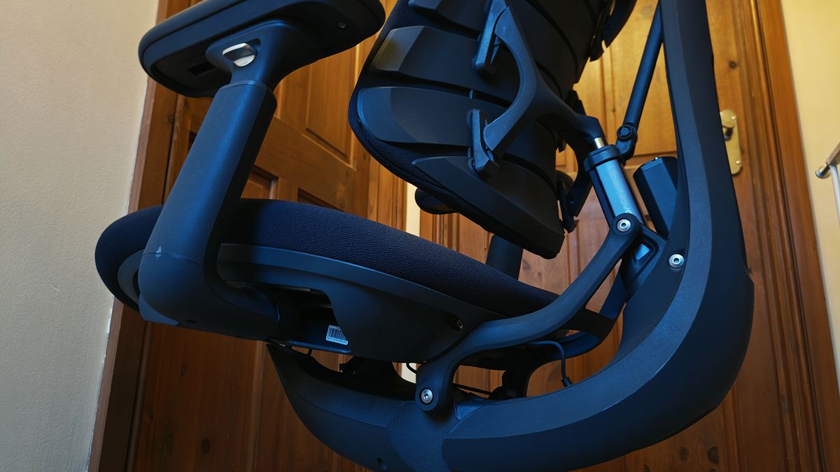 A selection of LiberNovo Omni office chairs in a home work place.