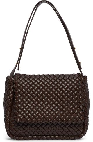 Small Cobble Padded Intrecciato Leather Shoulder Bag