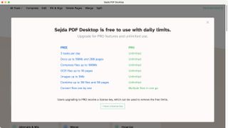 Sejda PDF editor during our review