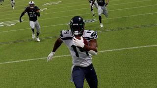 Madden NFL 22 player runs with the ball