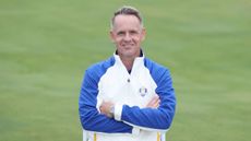 Luke Donald pictured posing for a Ryder Cup headshot