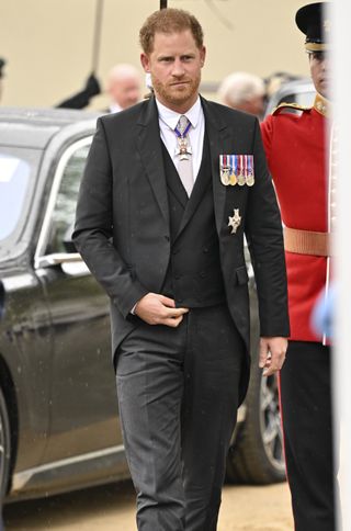 Prince Harry arriving at Westminster Abbey