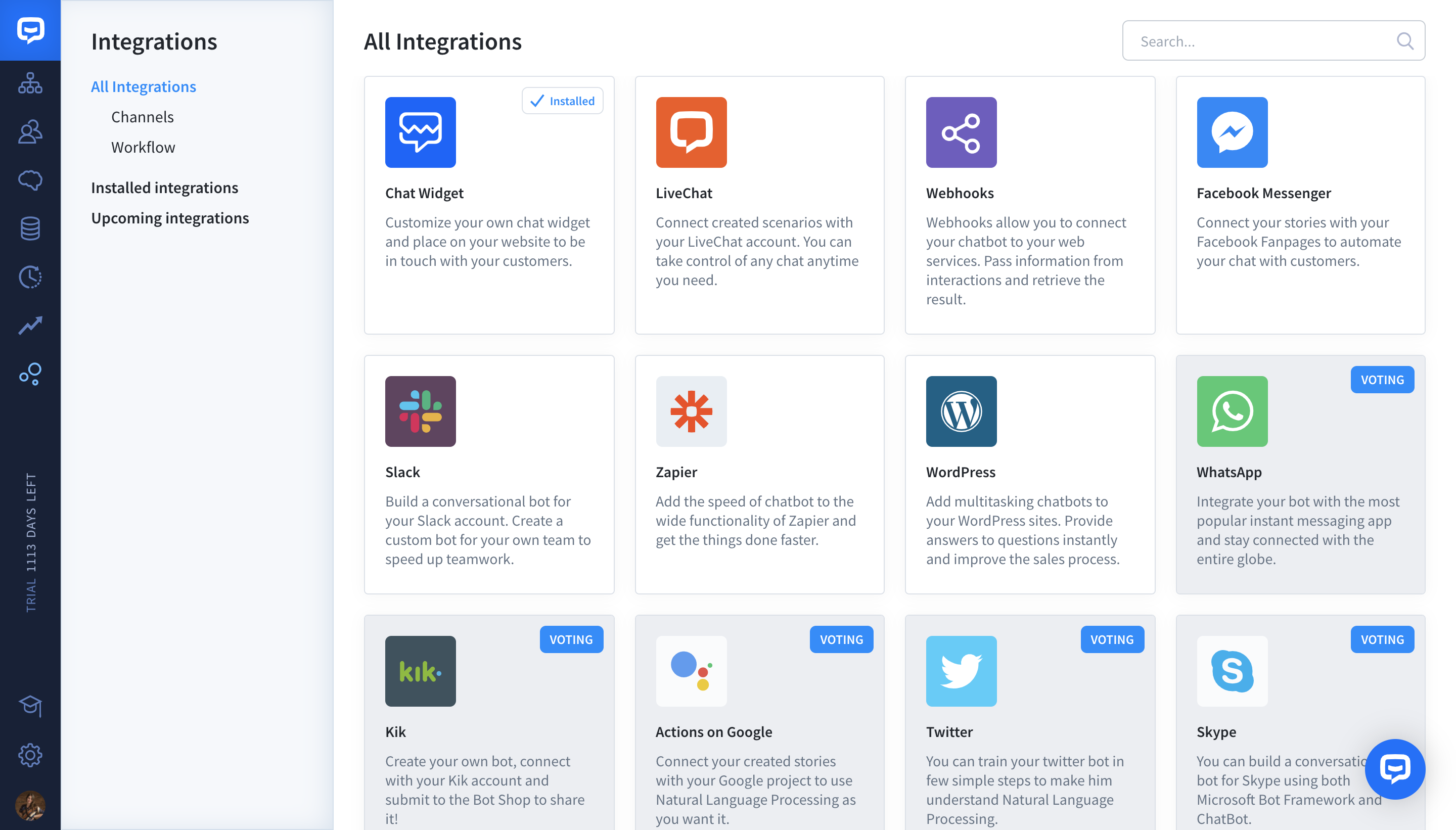 LiveChat integrations