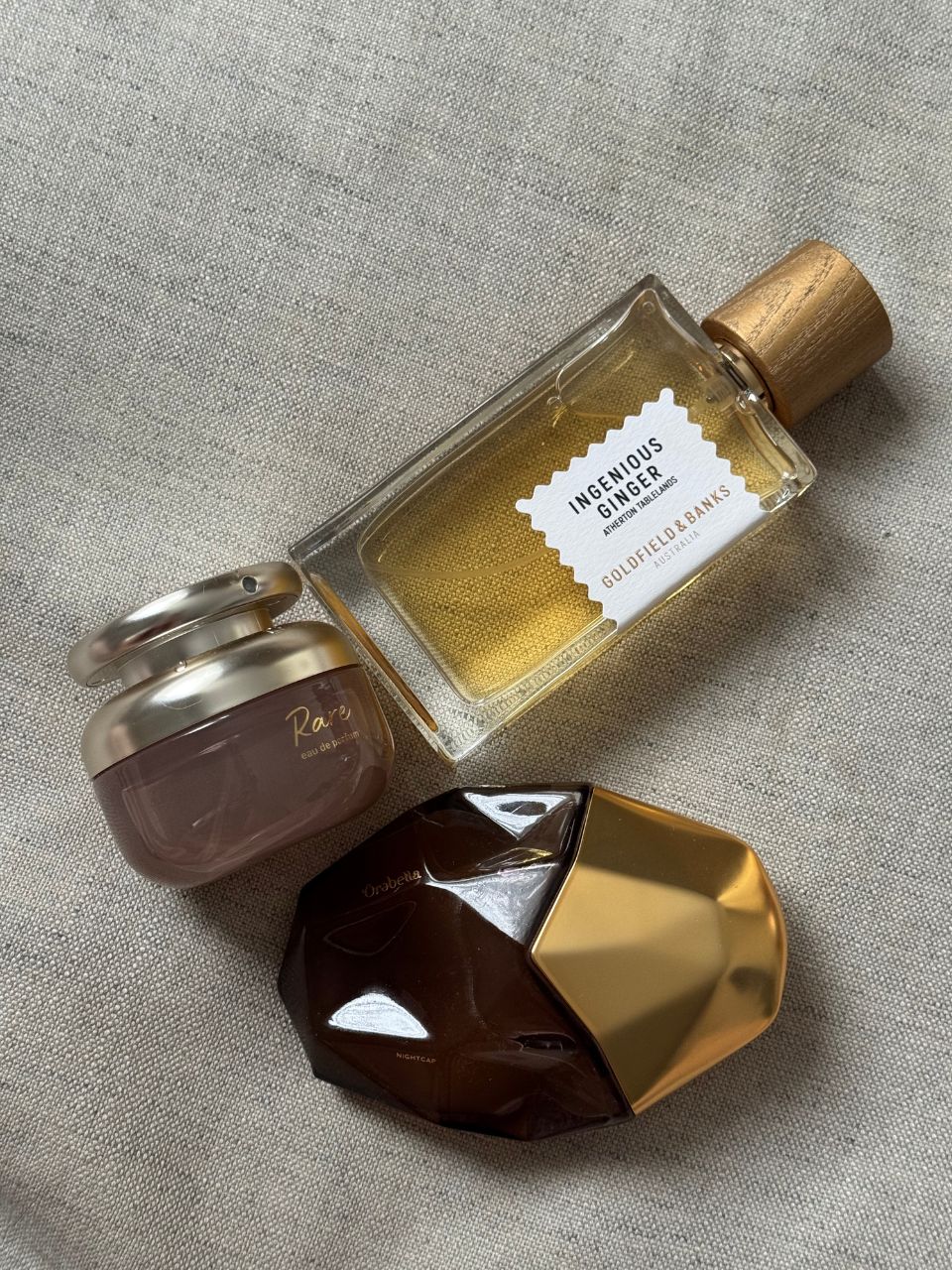 Imagery featuring perfumes with ginger notes, taken by @deniseprimbet