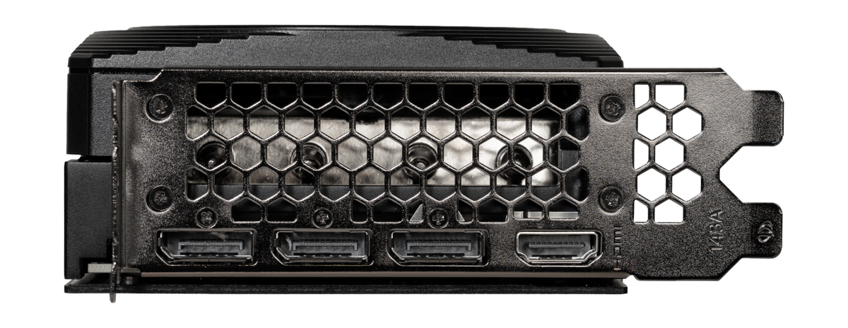 Rear I/O of the SFF- Friendly Nvidia RTX 40 series GPUs from Gainward and Palit