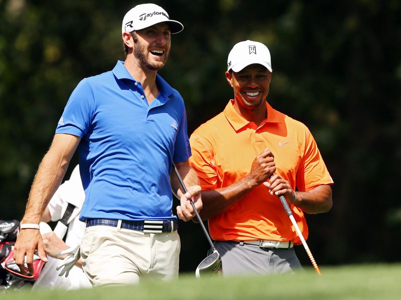 Tiger Woods and Dustin Johnson