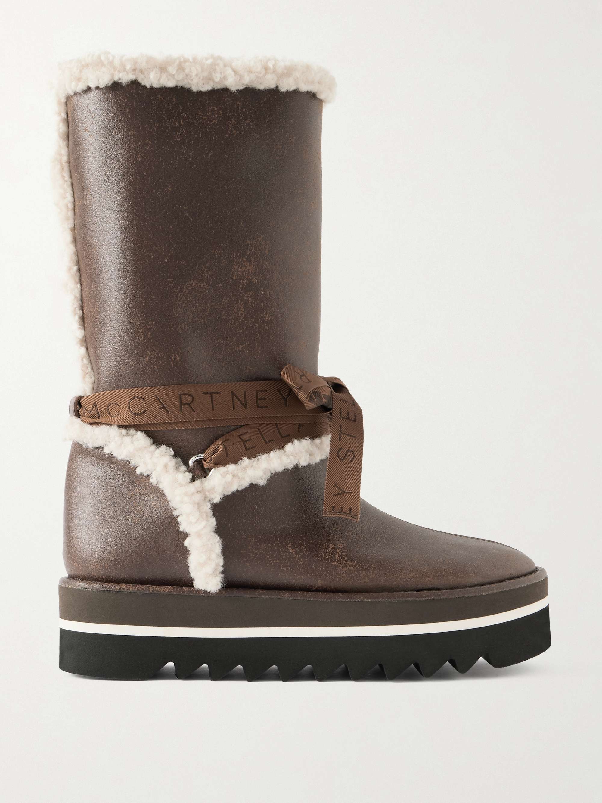 Sneak-Elyse Fleece-Trimmed Vegetarian Boots