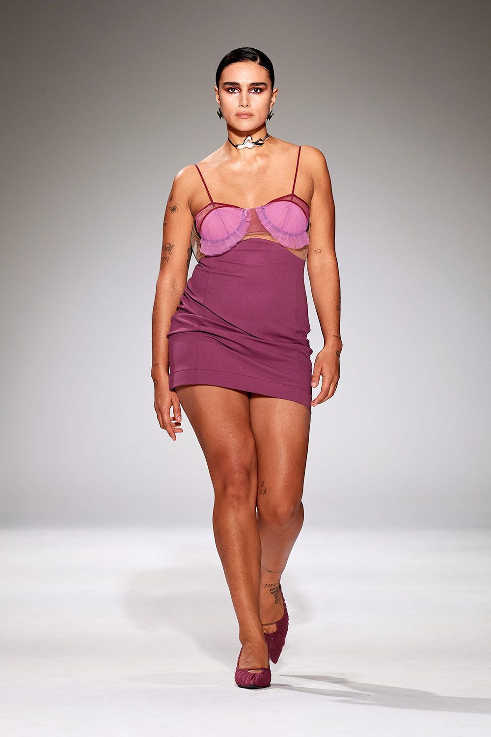 A look from the Nensi Dojaka show at London Fashion Week AW23