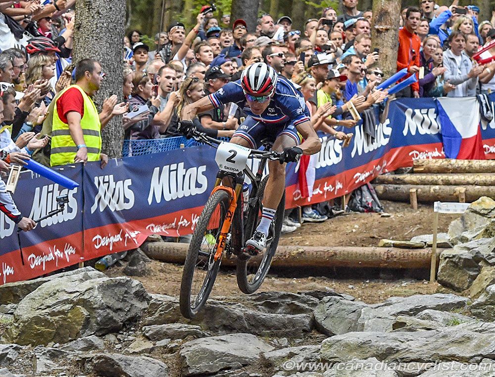 Julien Absalon (France) chasing on the last lap