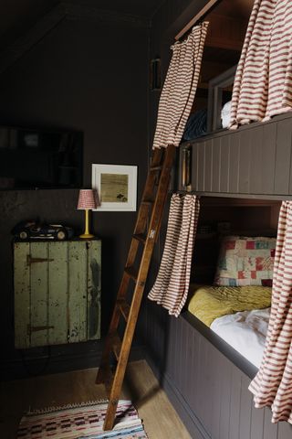 how to design a kid's room Bunk beds in a rustic pub room at The Royal Oak by Nicola Harding Interiors