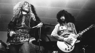Robert Plant and Jimmy Page of Led Zeppelin in 1971