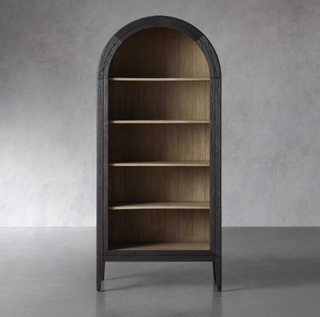 black arched bookcase