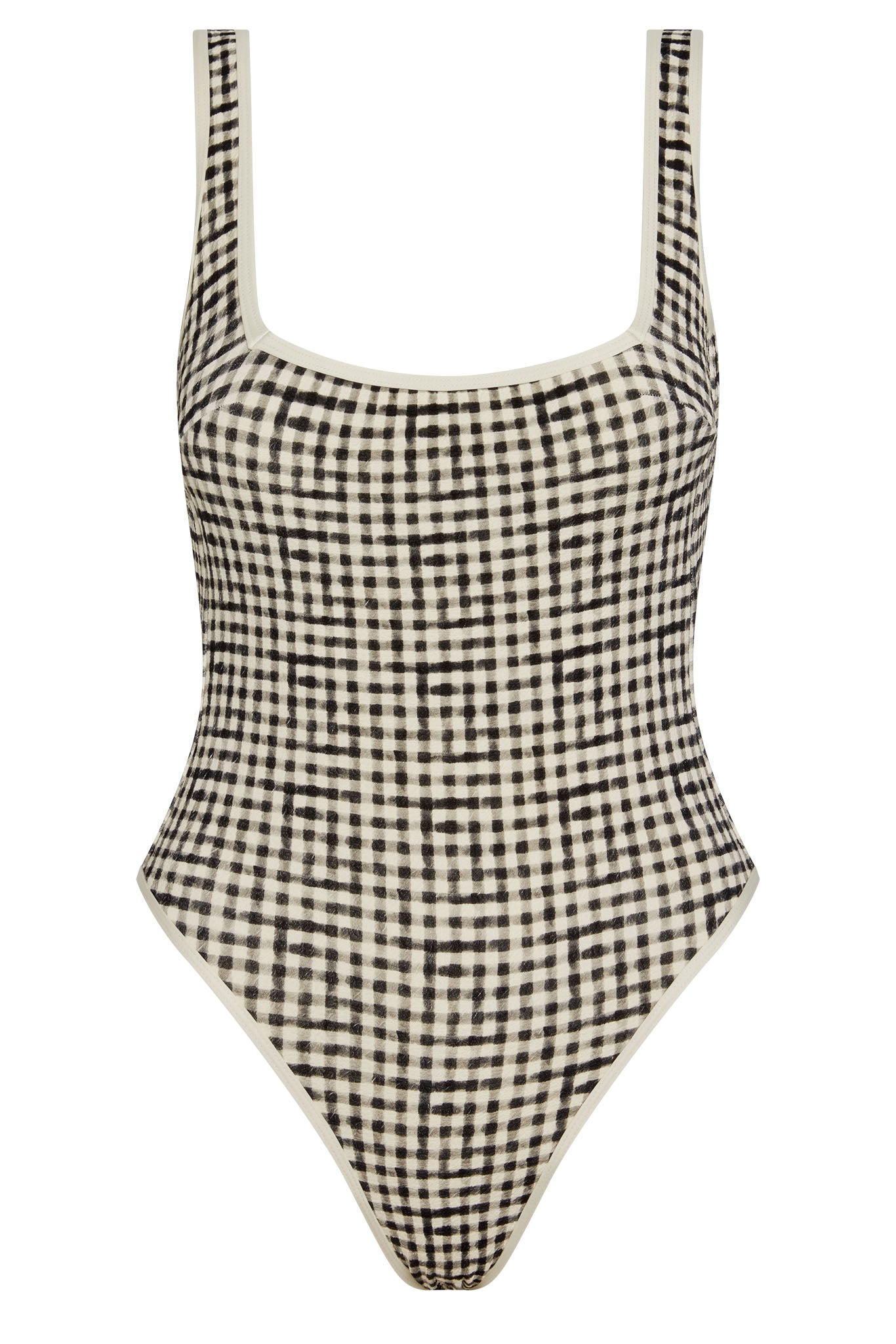 Corfu One Piece - Black Gingham - Black Gingham / P
