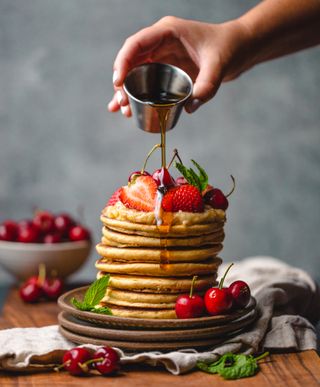 Pancake mix made in a blender
