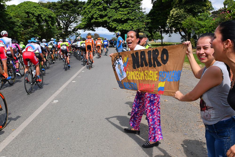 Quintana fans line the route