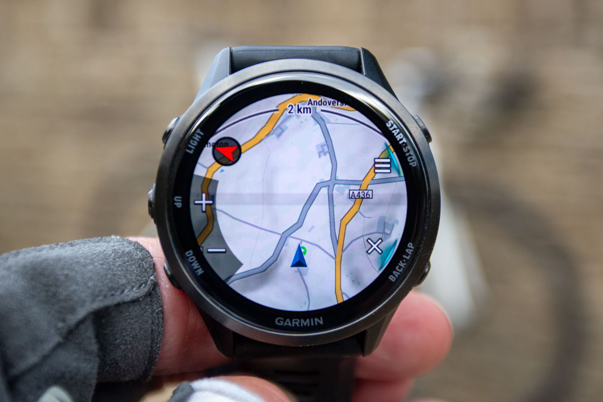 Garmin Forerunner 970 navigation screen.