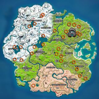 Fortnite Klombos locations map