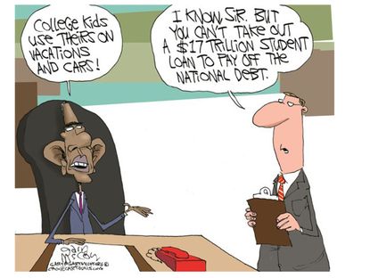 Obama cartoon debt