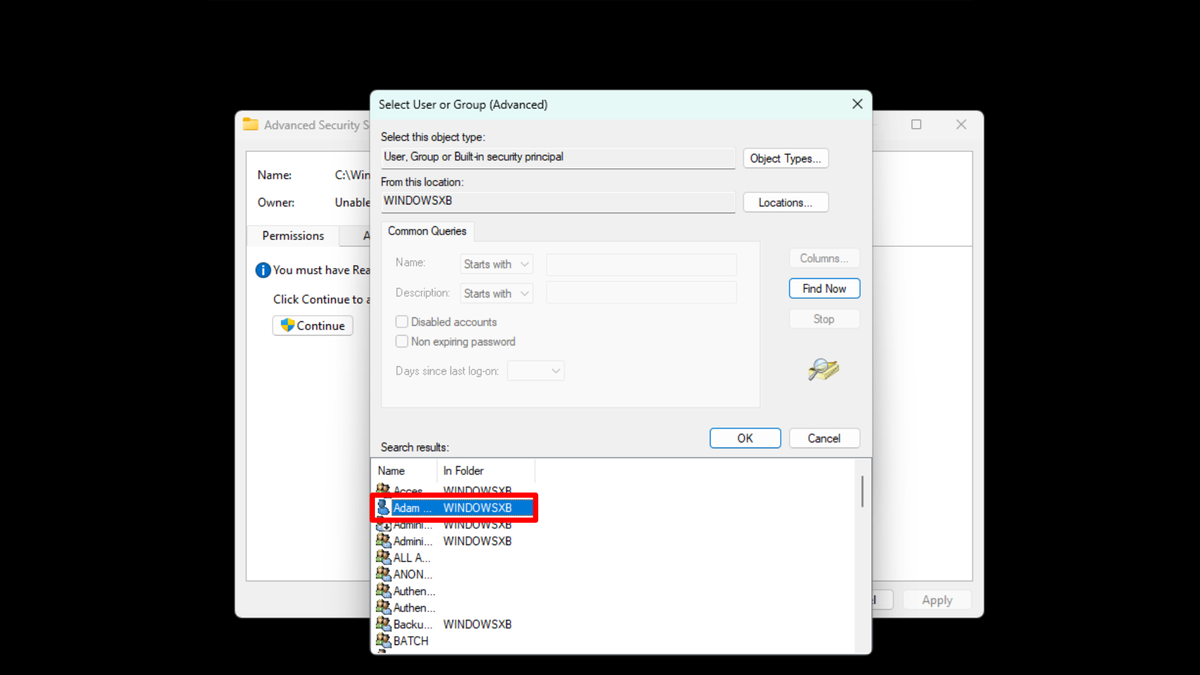 Step by step guide on how to access WindowsApps folders