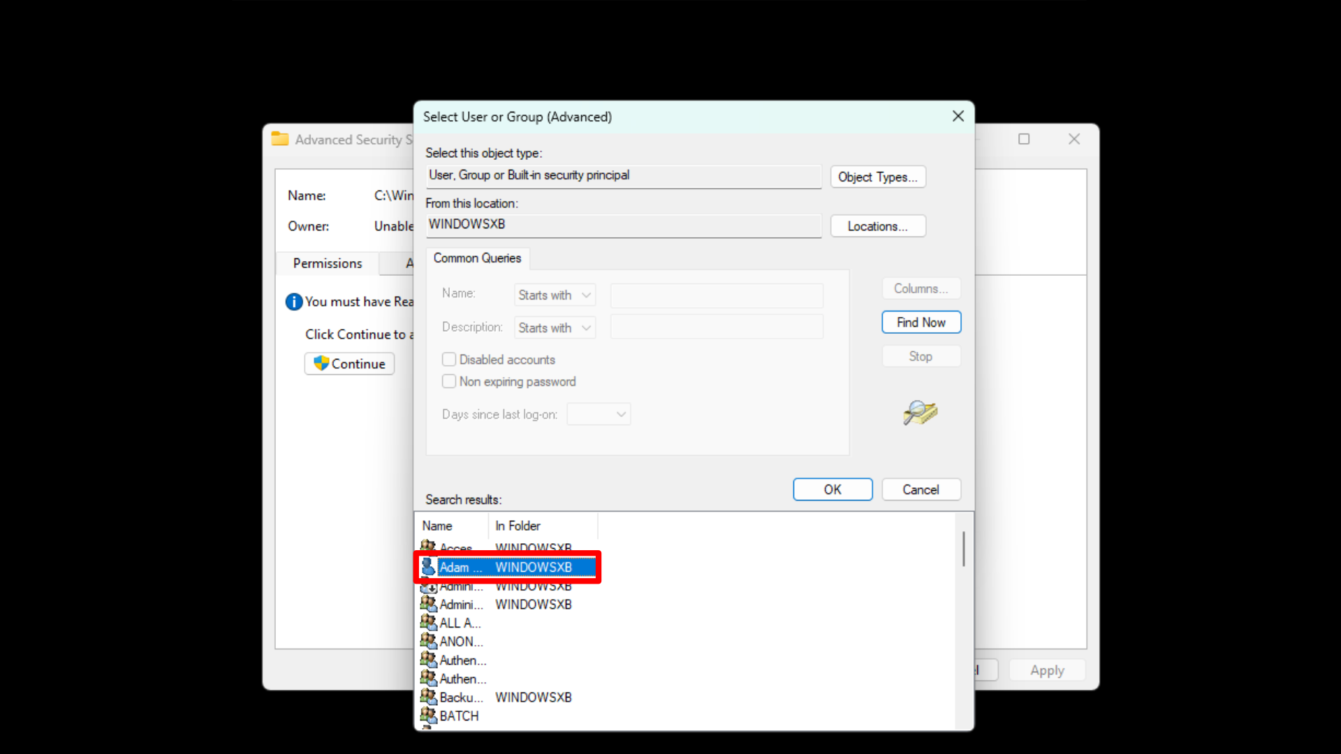 Step by step guide on how to access WindowsApps folders