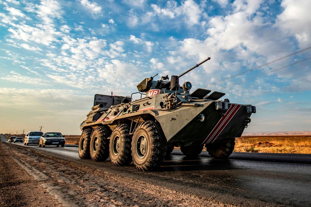 A Russian armored vehicle in Syria.